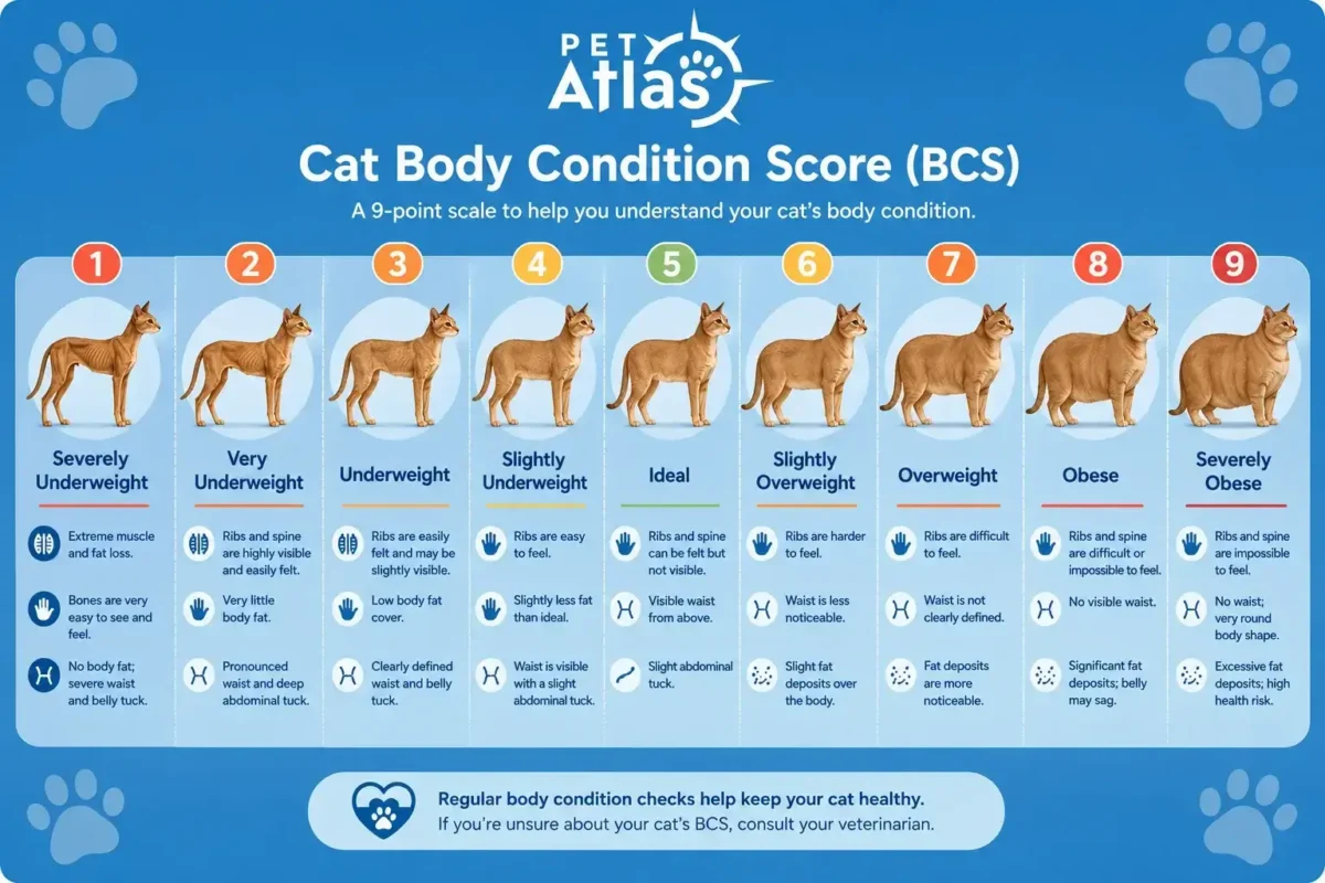 How to determind obesity in cats